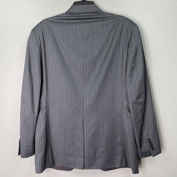 Lauren Ralph Lauren Sport Coat Mens 42R Stripe Gray Blazer Suit Jacket 100% Wool - Picture 8 of 11